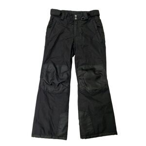 TSLA Snow Ski Pants Youth Medium 10/12 Black Insulated Ripstop Outdoor Travel